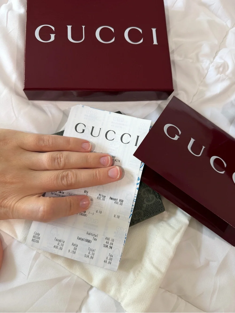 Gucci Dark Green GG Canvas Bifold Wallet